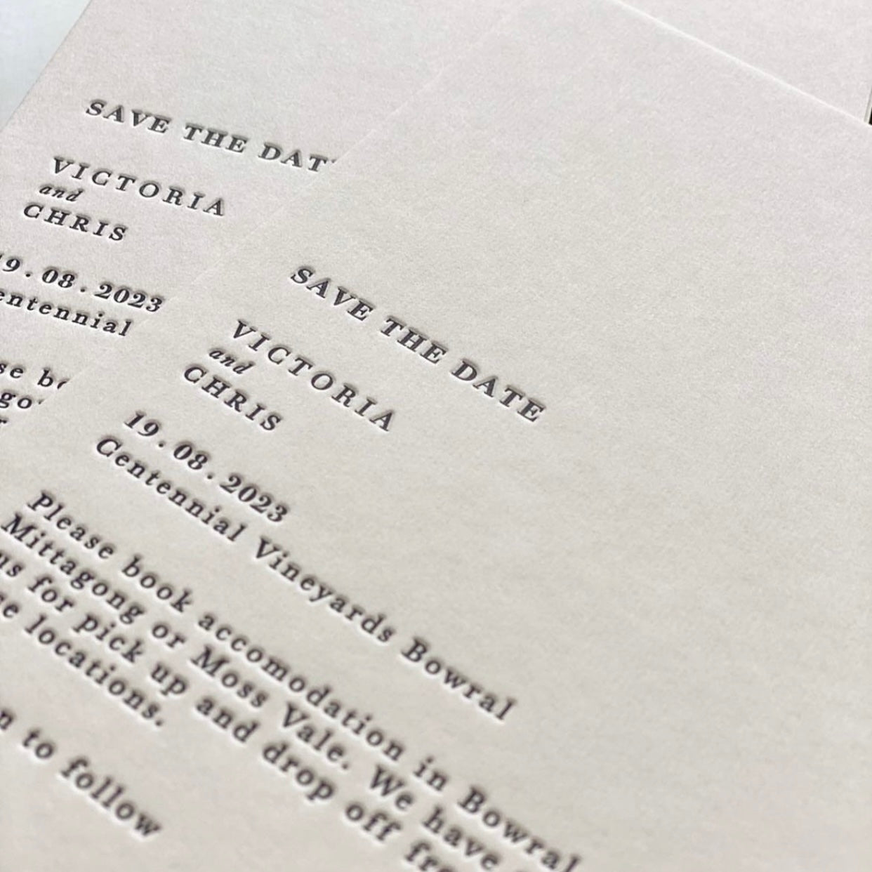 Bespoke Printed Invitation Suite